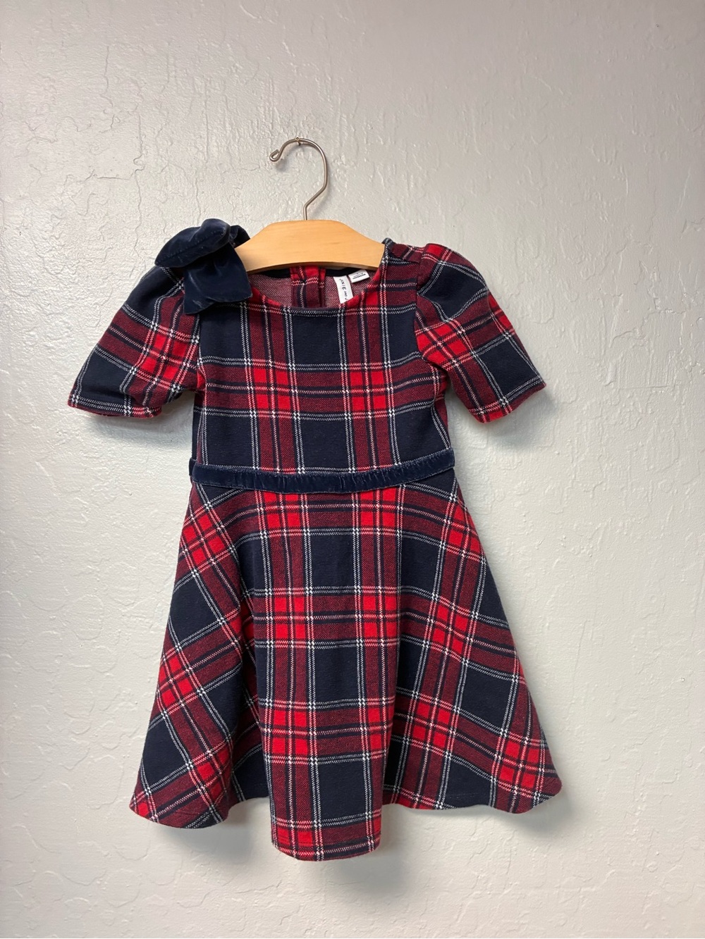 $20 ADD ON janie and jack‎ plaid velvet bow dress 4Y zara hanna andersson